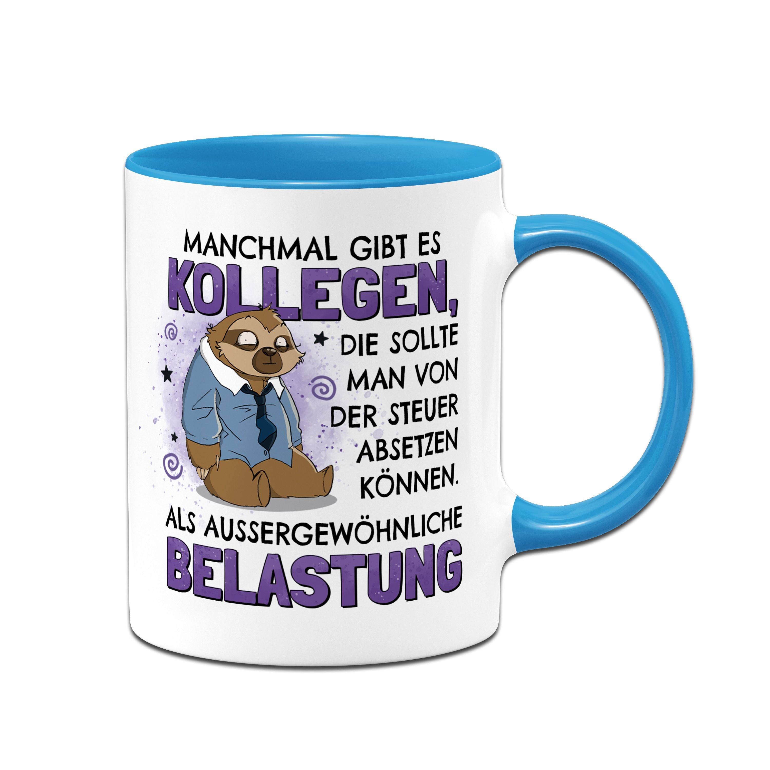 Tassenbrennerei Tasse mit Kollegen Spruch & Faultier – Lustige Bürotasse